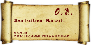 Oberleitner Marcell névjegykártya